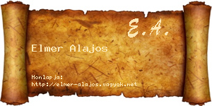 Elmer Alajos névjegykártya